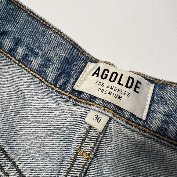 Agolde Sz 30 Parker Vintage Cut Off Distressed Button Fly Denim Shorts - Picture 4 of 11